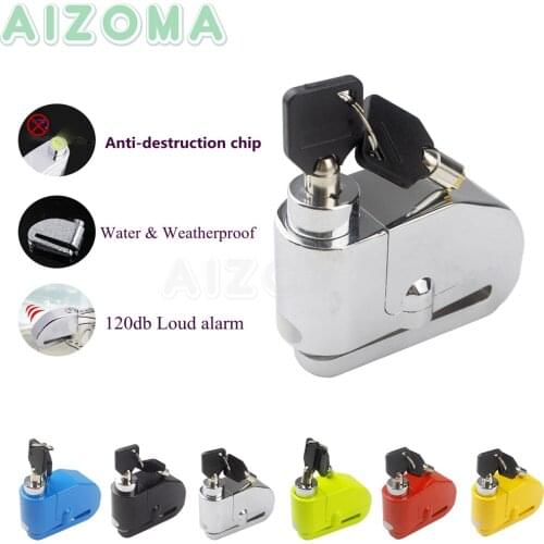 Motorcycle Wheel Disc Brake Anti-theft Security Alarm Lock For BMW HONDA YAMAHA Scooters 120db Loud Alarm Safety Siren Locks