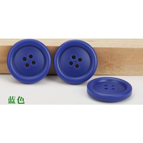 Free shipping 30pcs/lot High-grade blue resin buttons for matte four eyes Blue coat buttons suit buttons 15mm-30mm