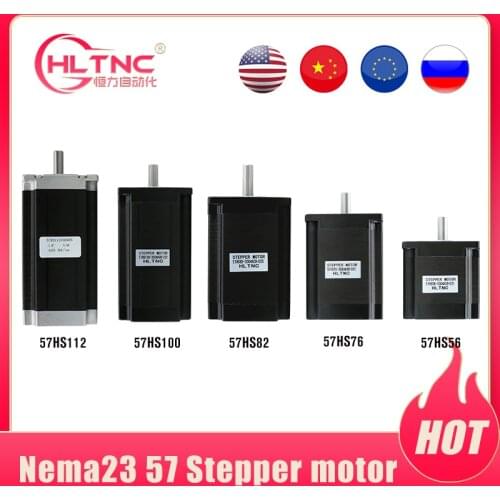 Free Shipping from EU/RU!!Nema23 1.2/2/2.2/2.5/3N.m 56 76 82 100 112mm Stepper Motor for 3D printe CNC engraving milling machine