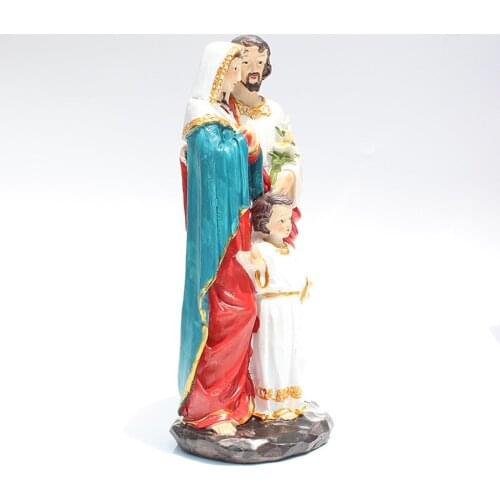 Holy Family Statue Religious Handpainted Sculptures Home Church Decoration