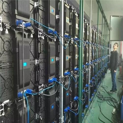 Led Advertising Screen Video Wall Rental Cost Led Display Cabinet P3.91 500x500mm Hanging Beam Video Card