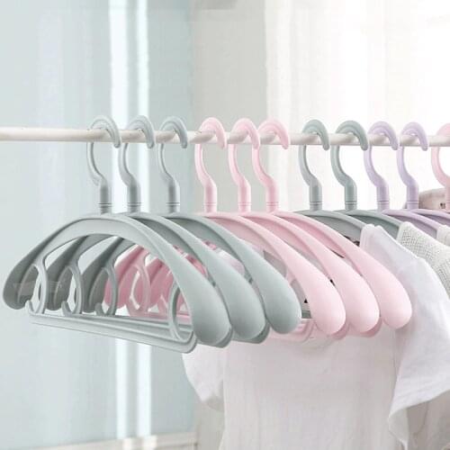 10pcs Adult Clothes Hanger Racks Plastic Display Hangers Wide Shoulder Non-slip Clothing Hanging Student Coats Hanger Organizer