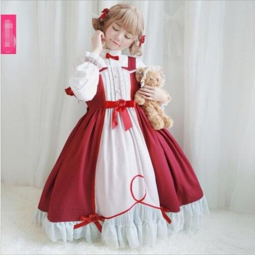 Japanese sweet JSK dress Lolita Spaghetti Strap Mori Girl Cos Loli Lolita Tea Party Retro Gothic Princess Princess Dress