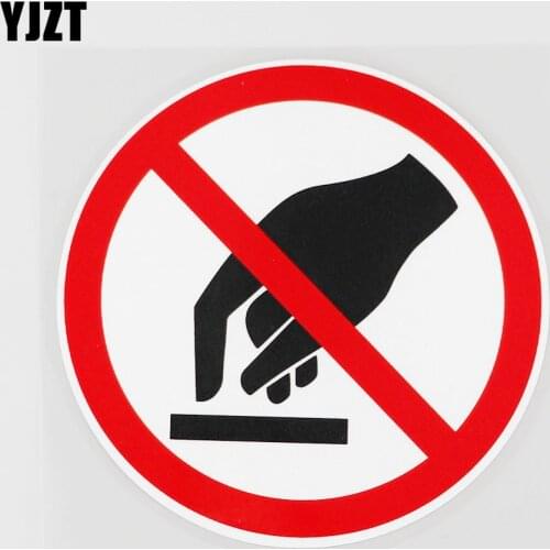 YJZT 11.7CMX11.7CM Warning Signs PVC Decal Creative Modeling Car Sticker Label 11B-0293