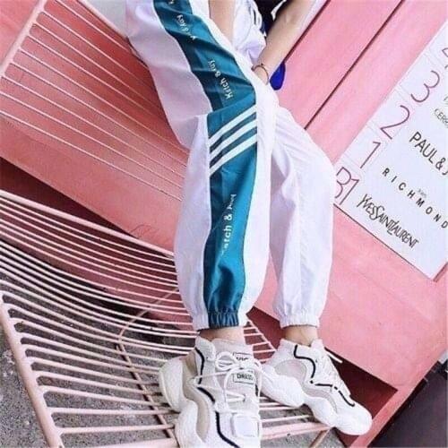 Loose beam legs Ankle-Length Pants Casual 2020 womens Summer Harem Pants hip hop fashion Gym Harajuku pants Funny Trousers Girl
