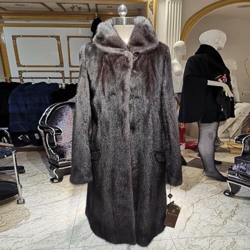 2020 Winter Fashion high-grade women mink coat long fur coat Comfortable mink fur coat Mandarin Collar coat WINTER PALACE BS054B