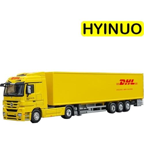 1/50 Container truck DHL Sinotrans Dun Howe High Simulation alloy container truck model child toy gift collection display
