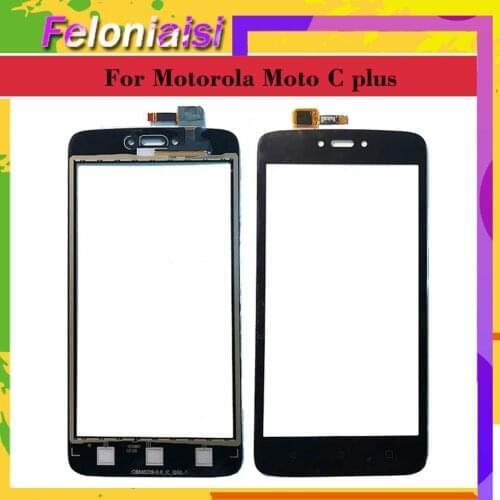 10Pcs/lot 5.0" For Motorola Moto C Plus XT1721 XT1722 XT1723 XT1724 Touch Screen Digitizer Front Glass Panel Sensor Black NO LCD