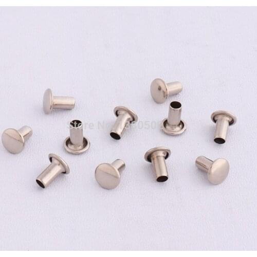 100pcs 8*9/8*14mm Silver Color Metal Single Rivet half round head rivets For Book nail scrapbook