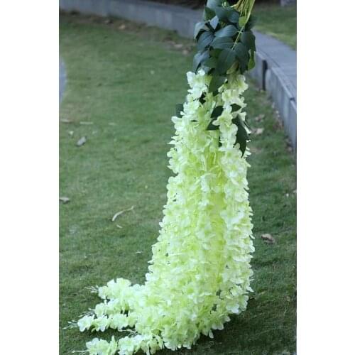 140 cm(55 inches) Super Long Artificial Silk Flower Hydrangea Wisteria Garland For Garden Home Wedding Decoration Supplies