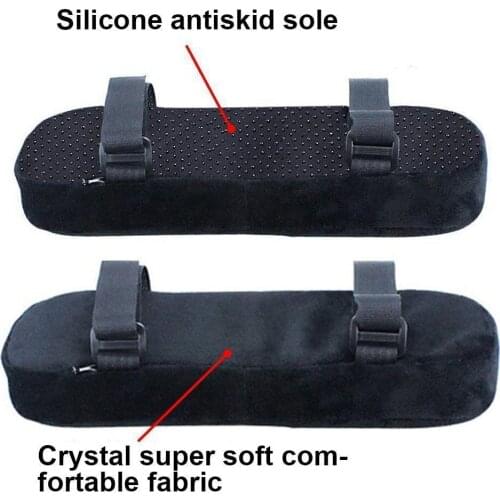 2pcs Office Chair Armrest Pads For Gaming Computer Chair Arm Covers Pressure Relief Memory Foam Soft Elbow Pillow Cushion