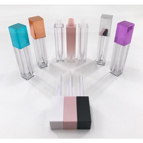 5ml 10ml Square Makeup Liquid Empty Lipstick Lip Gloss Tubes High Quality Transparent Cosmetic Packaging Container