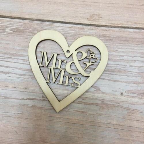 50x mr and mrs hot outdoor holiday decorations wedding hanger wooden wood carving decoration
