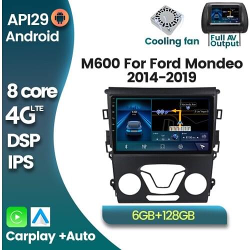 6+128G Android 10.0 Car Radio Multimedia GPS Player For Ford Mondeo 5 2014 2015 2016 2019 Car Audio with 4G LTE IPS screen BT