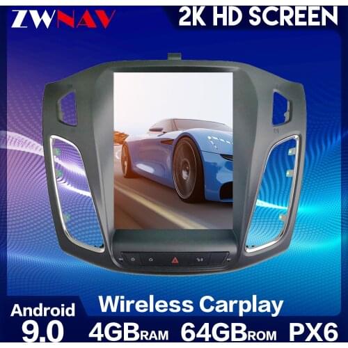 Tesla style Vertical screen Android 9.0 Car Radio Multimedia Video Player GPS for FORD Focus 2012-2015 Car Gps Navigation stereo