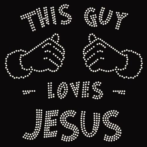 Free shipping this guy loves jesus Transfer Iron on very nice image