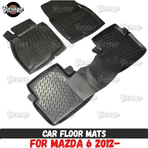 Car floor mats case for Mazda 6 2012-2017 rubber 1 set / 4 pcs or 2 pcs accessories protect of carpet car styling decoration
