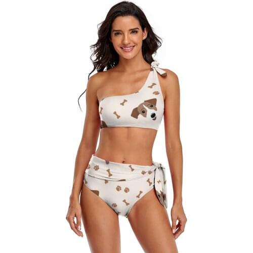 Jack Russell Terrier Bikini Swimsuit Colaless Fashion Sexy Swimwear Fitness 2 Piece Teen Bathing Suit