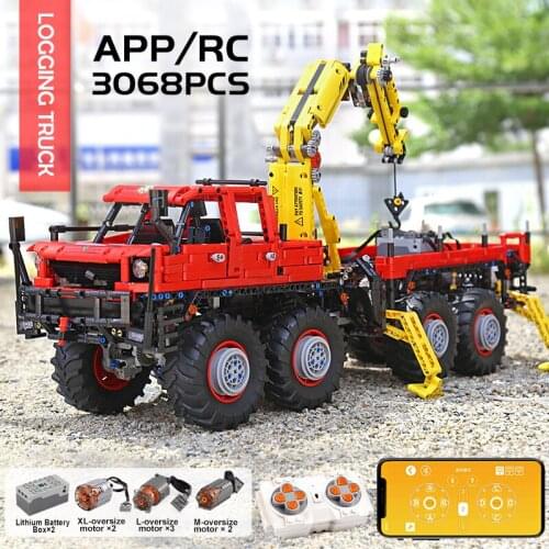 MOULD KING Electric Articulated 8×8 Off-road Remote Control Truck Model Set Building Block Assemble Bricks Kid Toy Birthday Gift