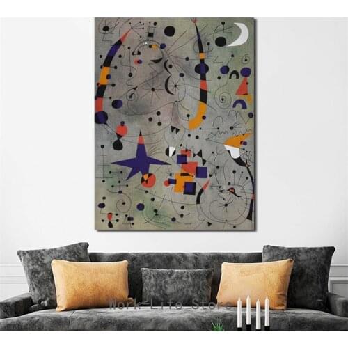 Canvas Posters Prints Abstract Constellationses By Joan Miroes Wall Art Painting Oil Decorative Picture Bedroom Home Decoration