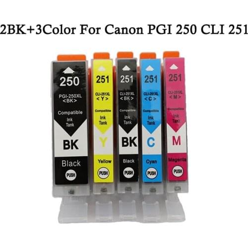 LuoCai PGI 250 CLI 251 Compatible ink cartridge For canon PIXMA MG5420 MG5422 MG5520 MG5522 MG6420 IP7220 MX722 MX922 IX6820