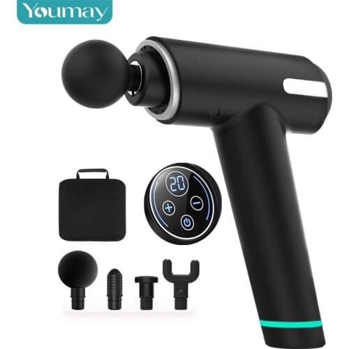 Youmay Massage Gun Deep Tissue Muscle Body Massager Fascia Gun EMS Stimulator Neck Massager Relaxation Pain Relief Fitness