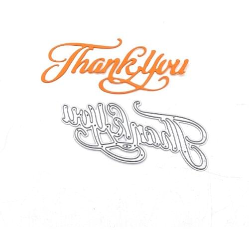 Julyarts THANK YOU Metal Cutting Dies Molds Dies Scrapbooking Soldes for Card Making DIY Scrapbooking Cardstock Die Cut Stencils