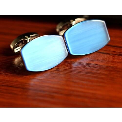 [new] simple French opal Cufflinks sleeve nails mens business shirt nails mens shirt button gift