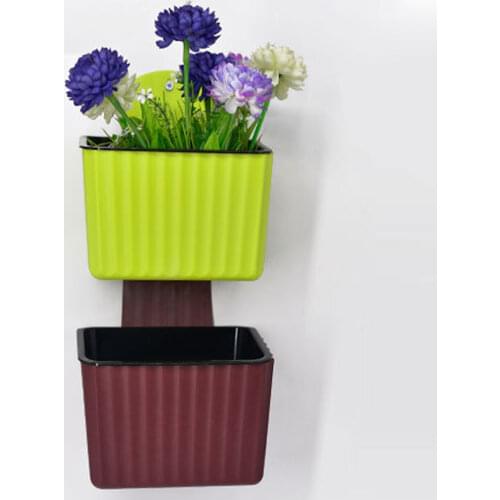 Lazy Flower Pot Wall Mount Garden Planter Hanging Flowerpot Automatic Flower Holder Home Self Watering Flower Pots