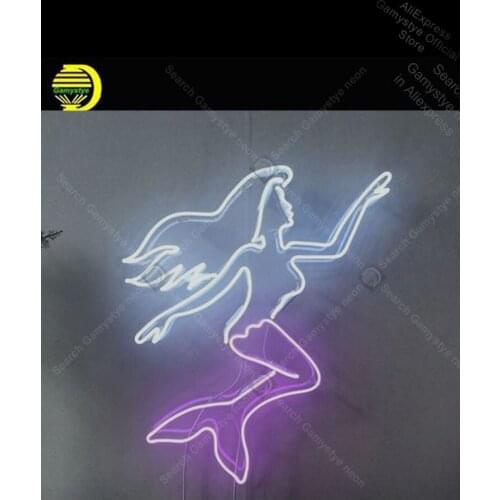 Neon light Signs Mermaid Sexy Girl Neon Bulb sign not LED Lamp Handcraft neon signboard zipp lighter neon accessories Farol