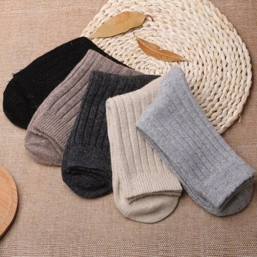 5 Pair Men socks Autumn Winter men Needle Rabbit Wool Socks mens Thickening Thermal wool socks for men Warm Socks dropshipping