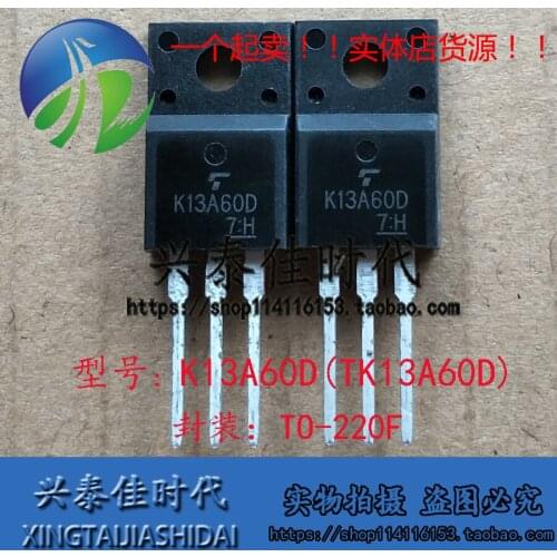 New 5pcs K13A60D TK13A60D TO-220F 13A/600V