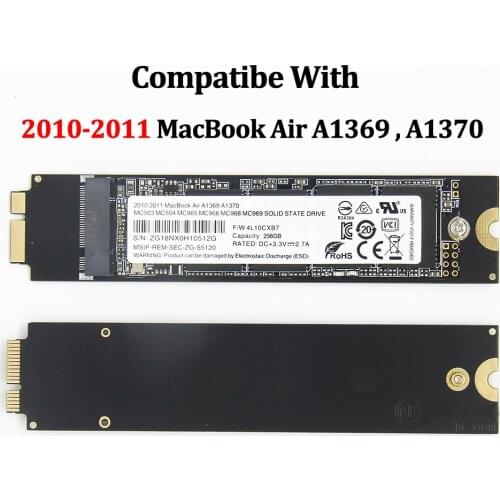 New 128GB 256GB 512GB 1TB SSD For Apple Macbook Air A1369 A1370 2010-2011 Solid State Disk Drop Shipping