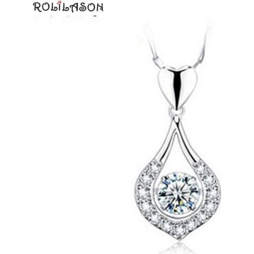 925 Pure Silver Pendant Carat Of Light Necklace Drip Form Noble Grace Pure Silver Necklace