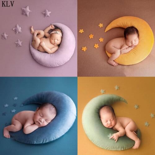 Baby Posing Moon Pillow Stars Set Newborn Photography Props Infants Photo Shooting Accessory D08C