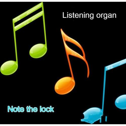 Real life Room Escape game props Listening organ Musical note Unlock Tone unlock Press the correct note code to open lock
