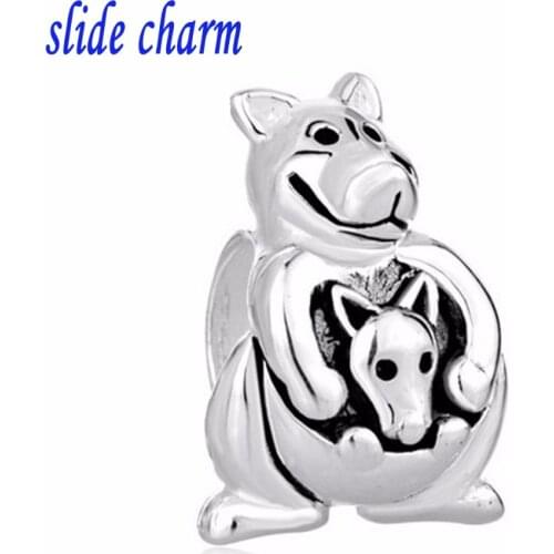 Slide charm Free shipping The best Christmas gift in 2014 Kanga beads fit Pandora bracelets charm bracelets and
