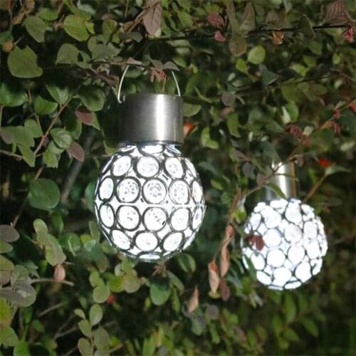 Solar Led Light Outdoor Hanging Light Lantern Waterproof Hollow Out Ball Lamp for Outdoor Decoration Led Christmas Light