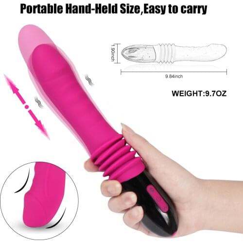Bestco 18+ Telescopic Vibrator G Spot Heating Wand Penis Dildo Vagina Clit Massager Female Stimulate Clitoris Sex Toys For Women
