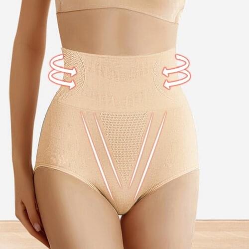 Women High Waist Panties Body Shaper Slimming Butt Lifter Shapewear Briefs Solid Color Underwear Seamless Tummy Control Panties