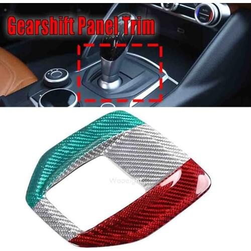 Wooeight Car Gear Paddle Gearshift Panel Styling Cover Trim Fit For Alfa Romeo Giulia 2017 2018 2019 Interior Decoration Frame