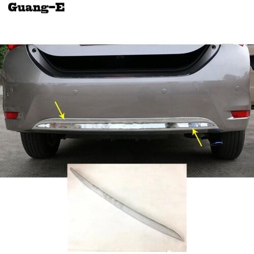 For Toyota Corolla Altis 2014 2015 2016 Car Cover Protection Bumper ABS Chrome Trim Rear Back Tail Bottom Hoods Panel 1pcs