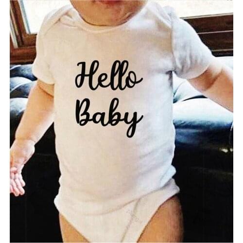 Toddler Boy Winter Jumpsuits Girls Outfits Hello Baby Clothes Newborns Baby Shower Gifts Printed Kids' Things Summer Clothing