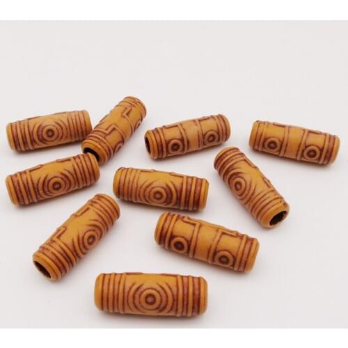 10pcs-20pcs hair braid dread dreadlock Beads wooden color Hairstyles Braiding Hair Accessories approx 5.9mm inner hole
