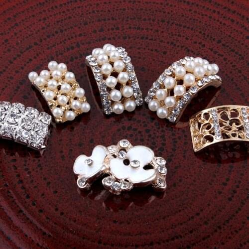 120pcs/lot Rectangle Shaped Metal Rhinestone Crystal Button For Craft Alloy Pearl Button for Hair Accessories Headband Supplies