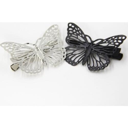 2021 Time-limited New Tin Alloy Coroa Europe And The Hairpin Hollow Out Golden Butterfly Hair Product Cf158 Brides Headdress