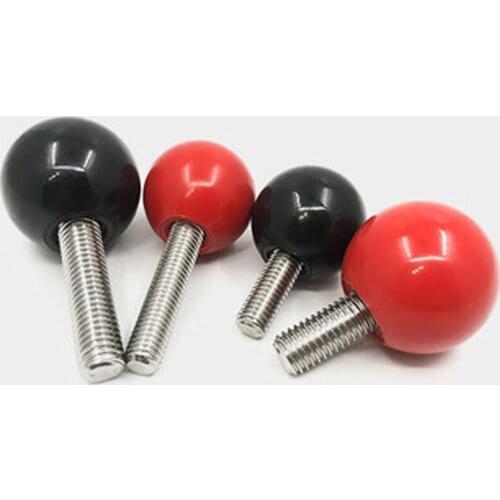 3Pcs M4 Ball Head Handle Screws 304 Stainless Steel Bolts Bakelite Round Hand-Tightening Screw Plastic Knob Bolt 8mm-50mm long