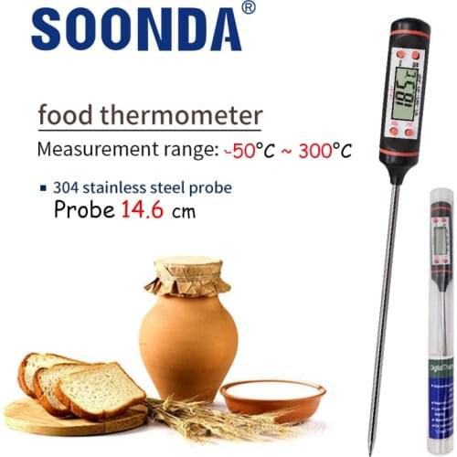 -50C~300C Probe Food Thermometer For BBQ Barbecue Meat Measure Baby Water Temperature Home Grill Cooking Tools For Baking Milk