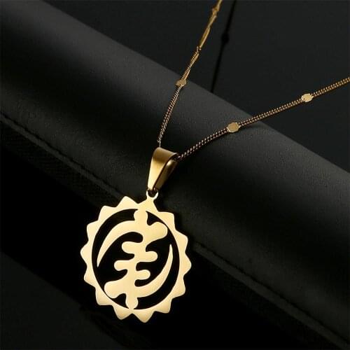African Wisdom Adinkra Symbols Meanings Pendant Necklace Adinkra Gye Nyame Ethnic Jewelry