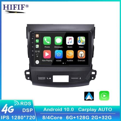 Android 10 car dvd gps multimedia player radio Carplay For Mitsubishi Outlander 2006-2014 Peugeot 4007/Citroen C-Crosser 2.5D